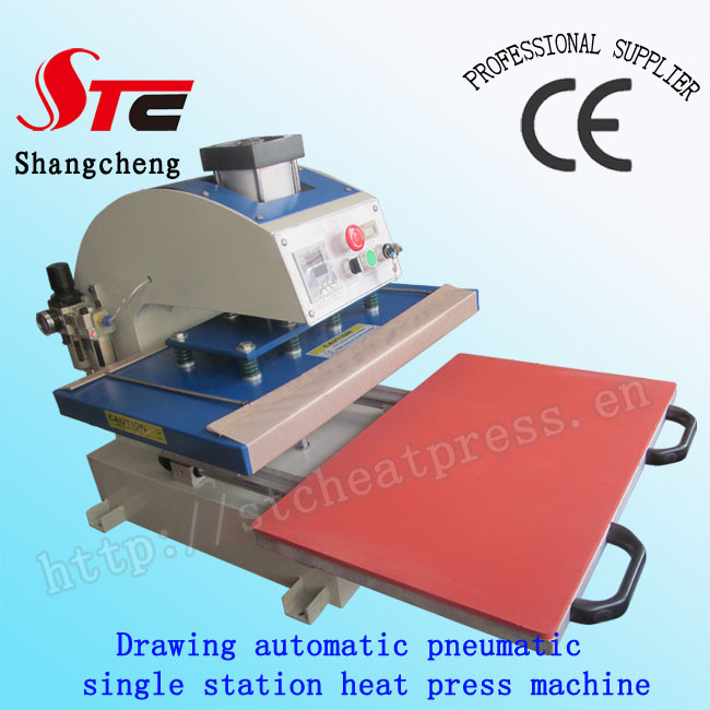 CE Certificate Drawing Pneumatic Heat Press Machine 40*40cm Automatic T-Shirt Heat Transfer Machine Single Station Heat Transfer Machine Stc-Qd08