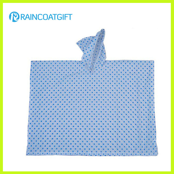 Promotional Disposable Allover Printing PE Raincoat Rpe-048