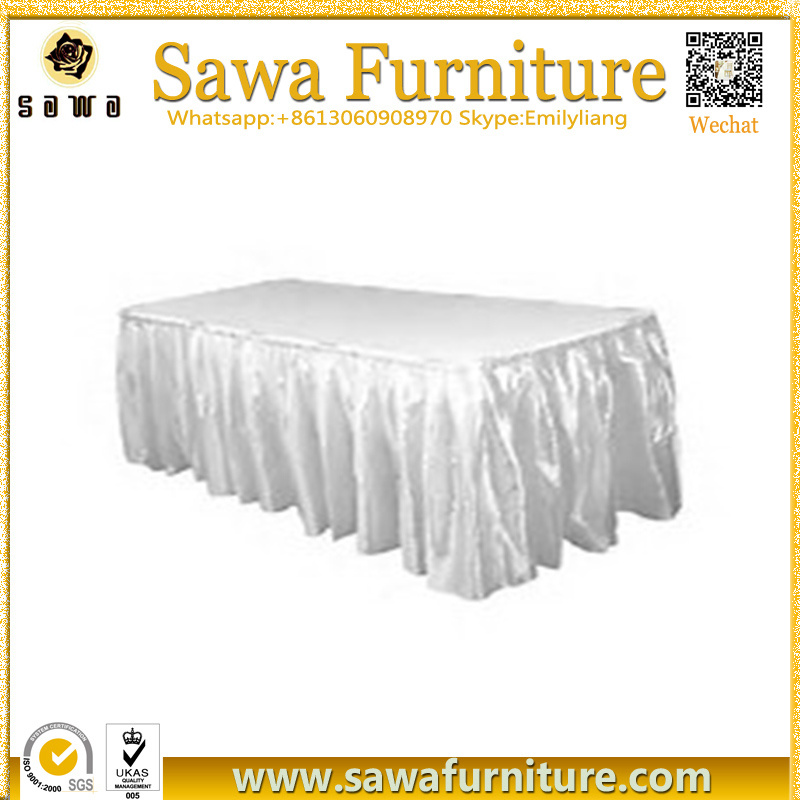 High Quality Pure Color Polyester Banquet Table Rectangular Table Cloth