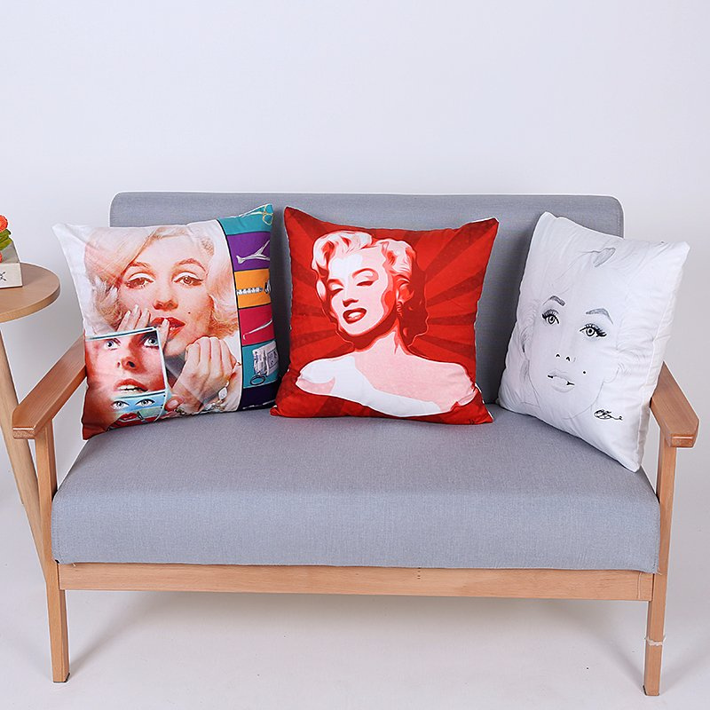 Digital Print Decorative Cushion/Pillow with Printed Marilyn Monroe Figure (MX-96)
