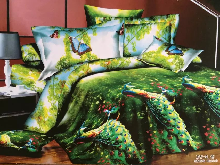 High Quality 3D Cotton Printed Bed Sheets