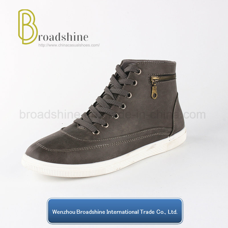 Young Style Ankle Casual Men Shoes with PU Upper