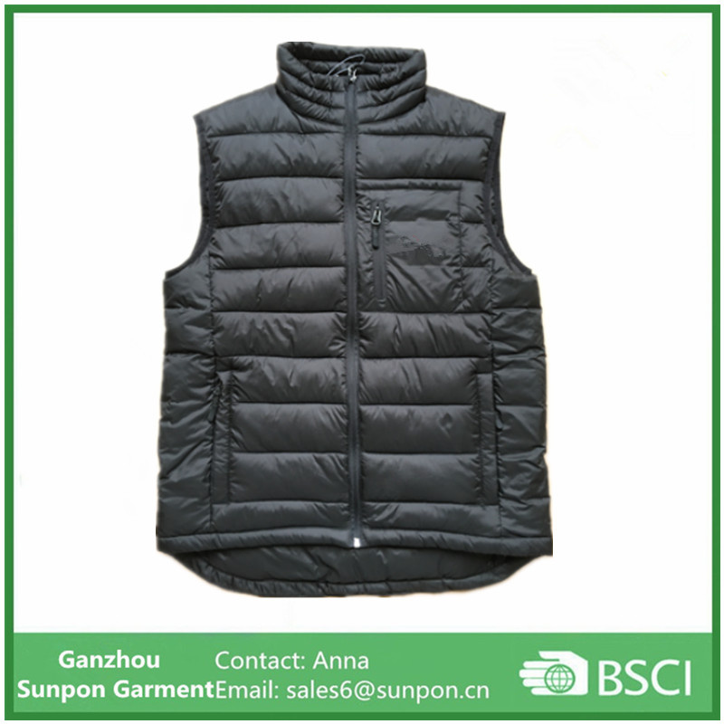 Sleeveless Jacket Style Down-Like Padding Vest for Winter