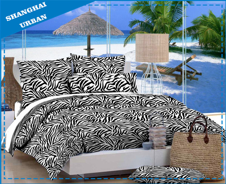 Leopard Print Cotton Polyester Bedsheet (set)