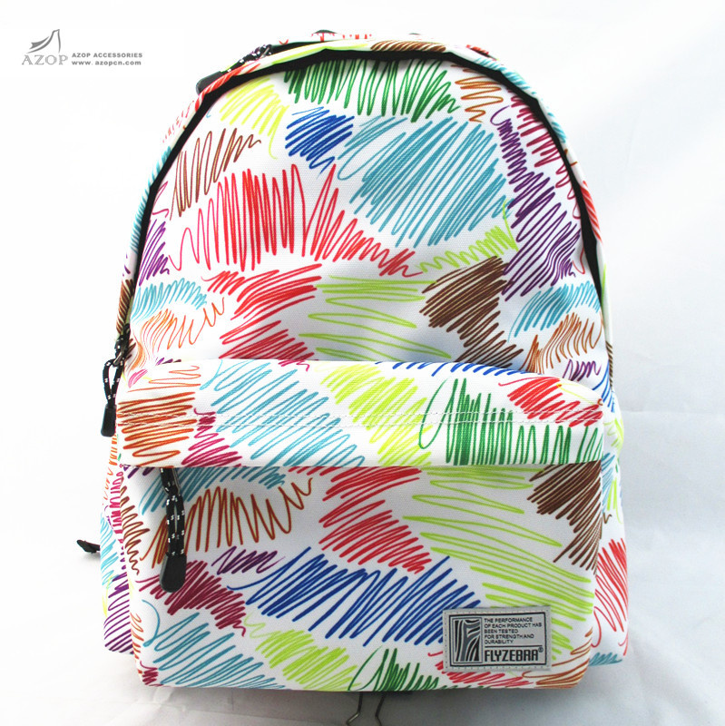 Large-Capacity Scribble Print Backpack
