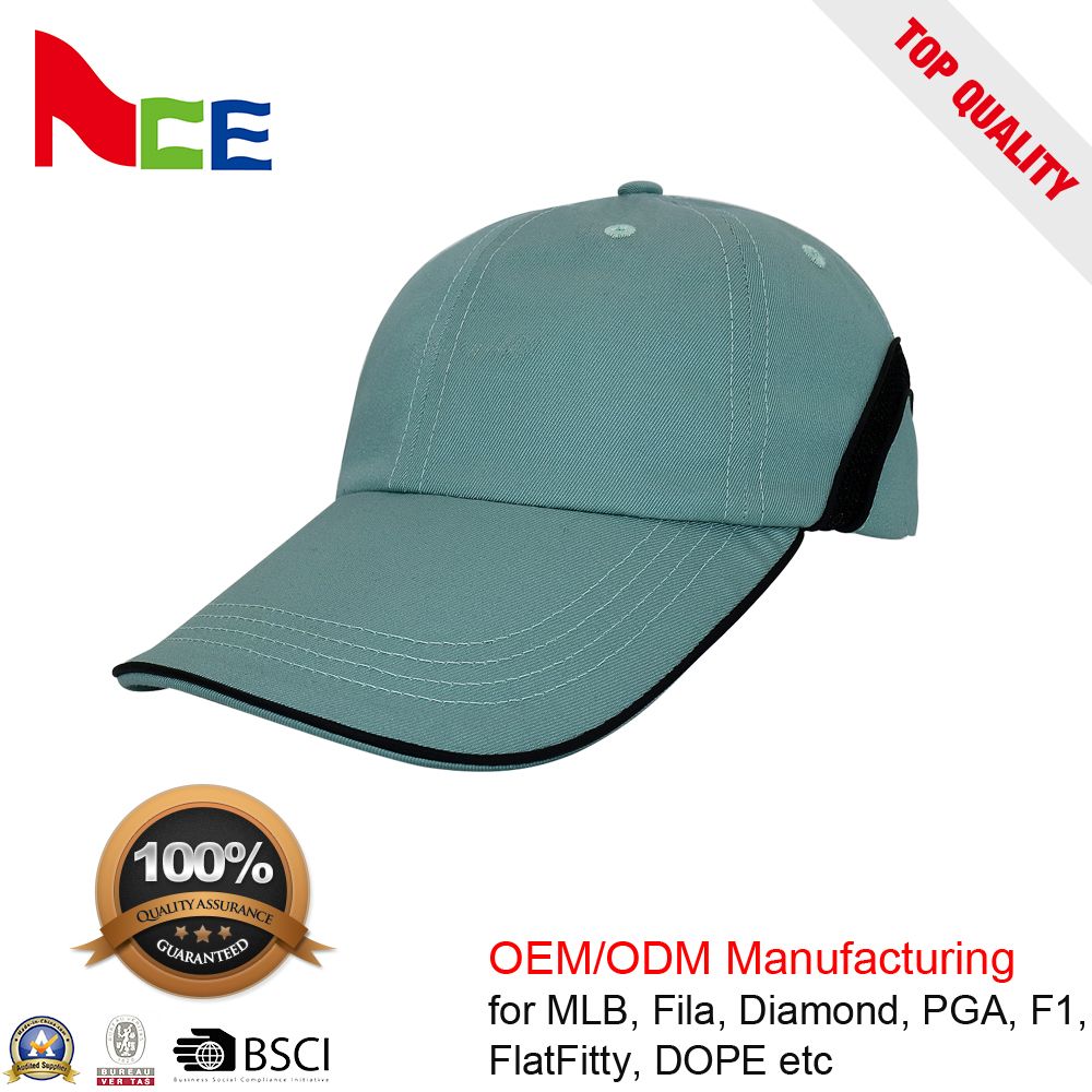 Nice Looking High Quality Blank Sandwich Peak Baseball Cap with 100% Denim