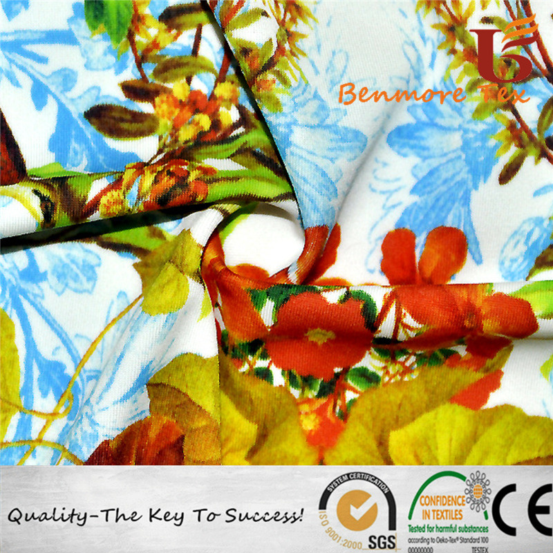 Polyester Knitted with Digital Printed for Woven Swimsuit