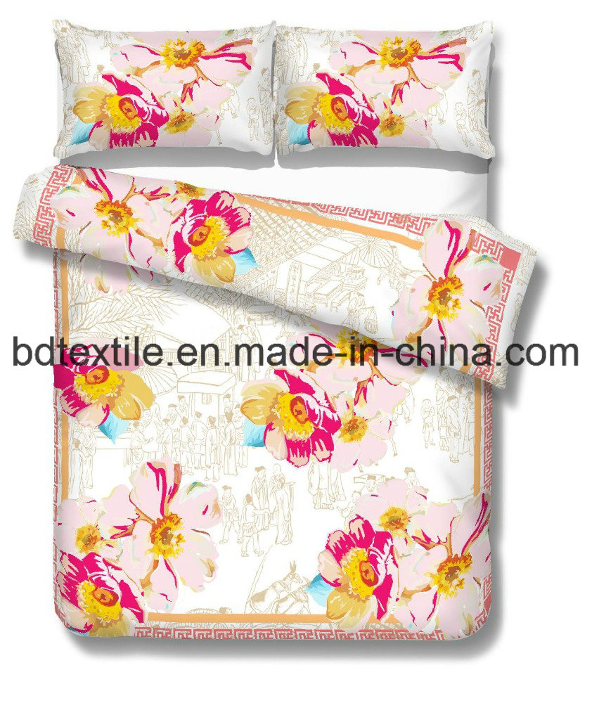 100% Polyester Microfiber Bed Sheets/Mattress Fabric for Home Textile
