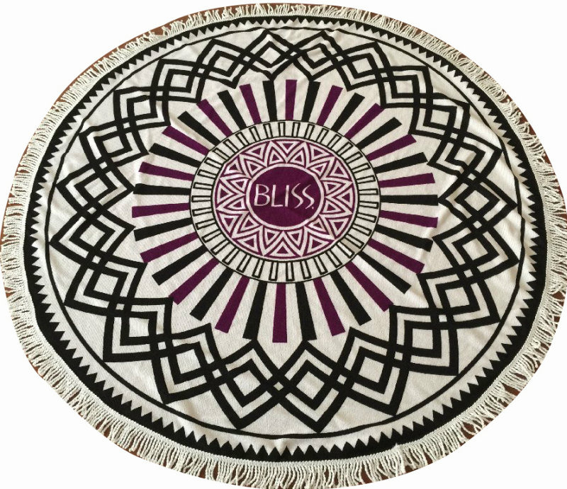 New Design Customized Microfiber Circle Printing Round Beach Towel
