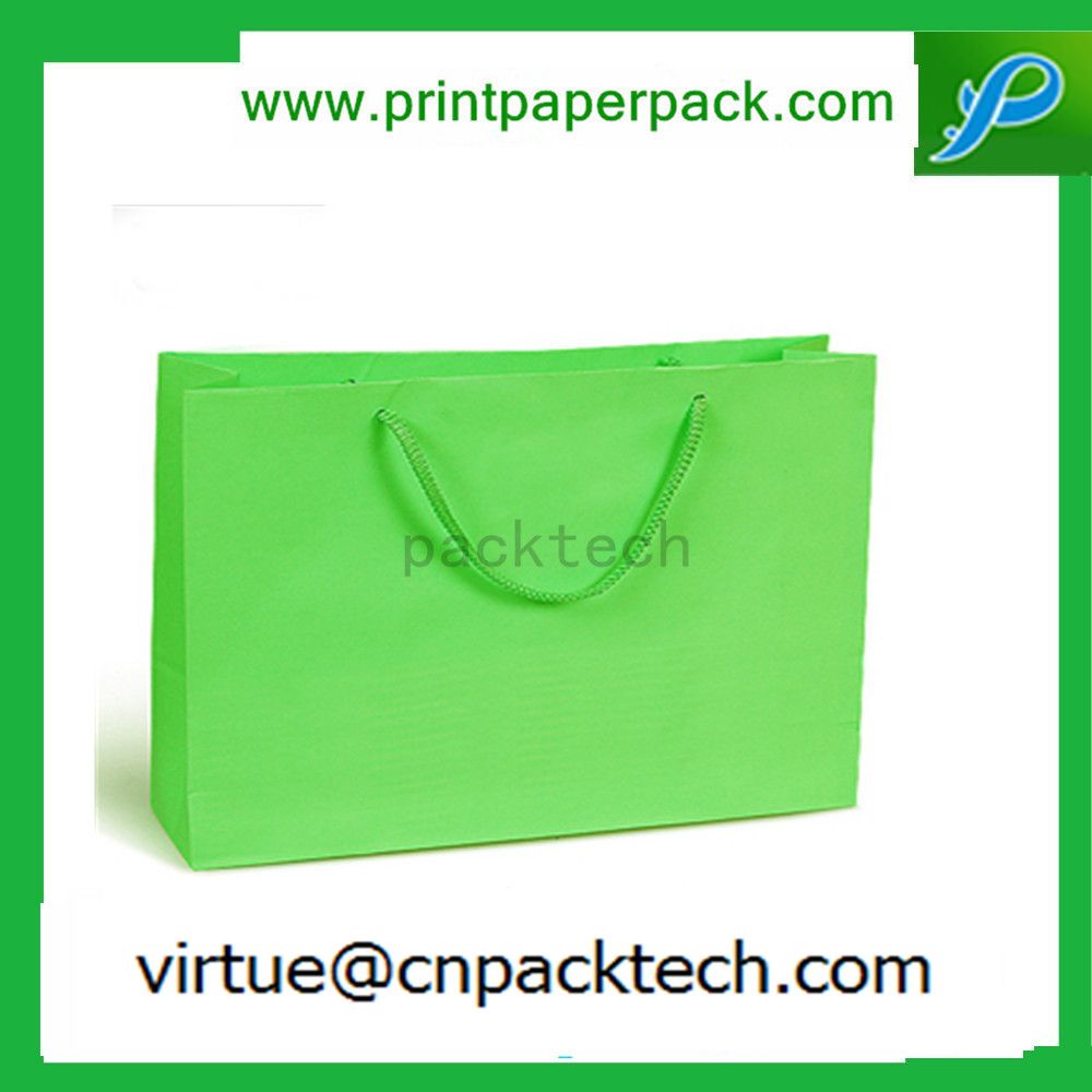 Candy Color Sweety Customized Kraft Gift Paper Bag with Pure Hue