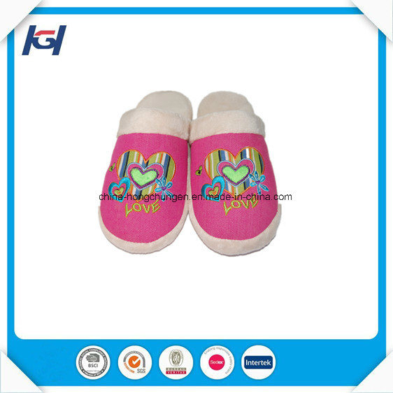 Wholesale Custom Embroidered Winter Women Daily Use Slippers for Women