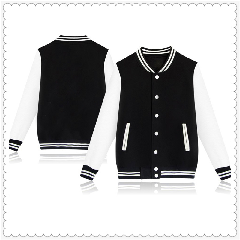 Custom Men's Cotton Hoodie Baseball Varsity Jacket in Different Colors