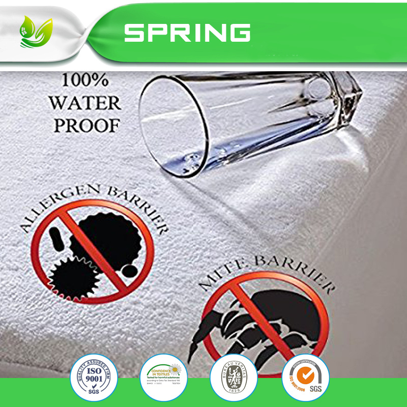 Quilted Queen Size Deep Pocket Fitted Skirt 16 Inches Color Waterproof Mattress Protector