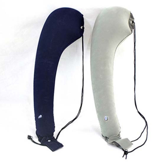 Safe Belt Design Inflatable PVC Flocking Pillow