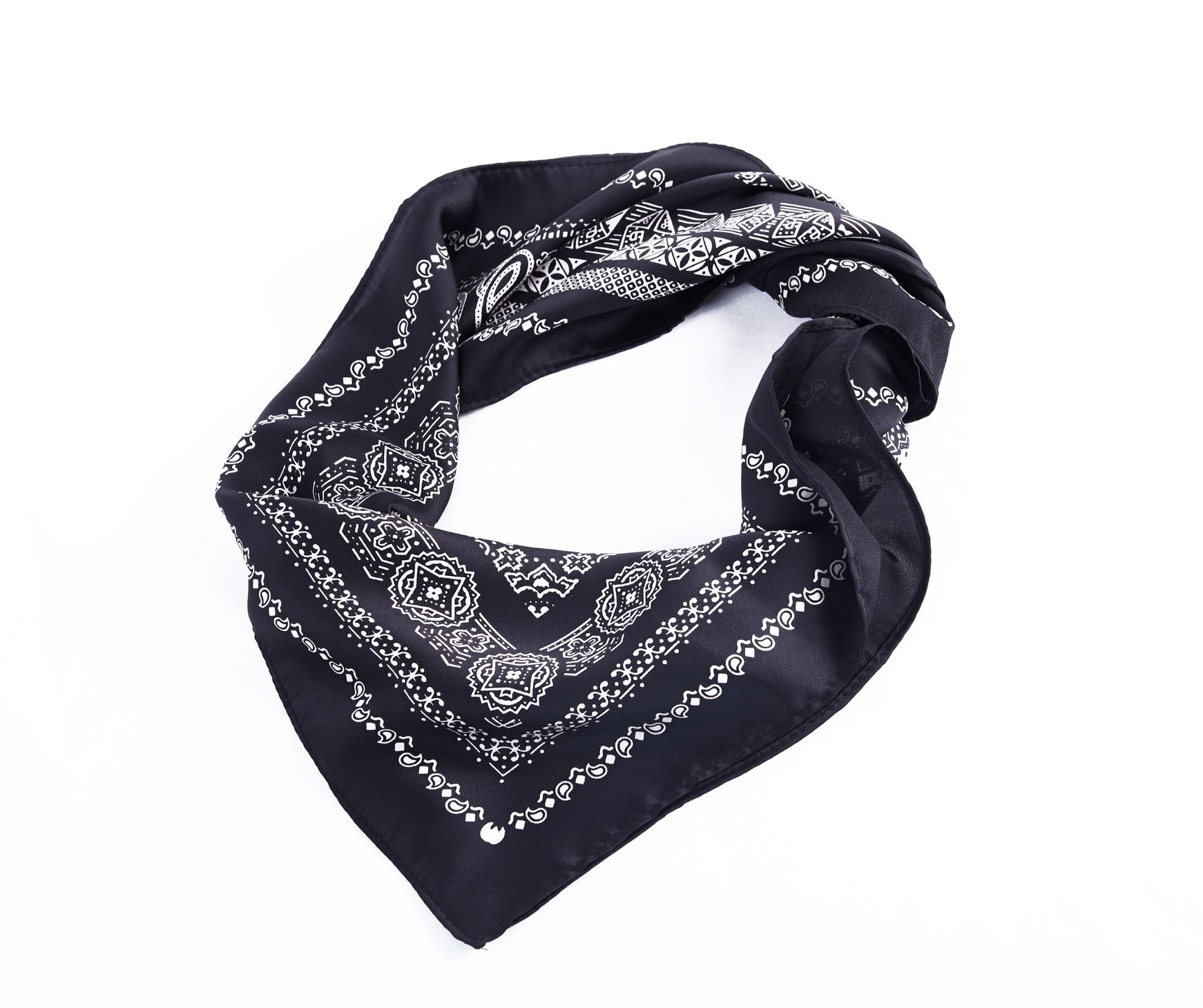 Lightweight Polyester Geometry Square Beach Summer Neck Scarf (LQ-PL-1006)