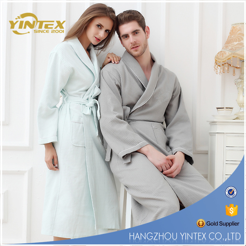 100% Cotton Bathrobe Women and Man SPA Bath Robe Hotel Quality Adult Bathrobe