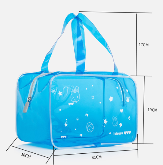 Custom Colorful Plastic Swimming Bag Lovely Soft PVC Swimwear Bag