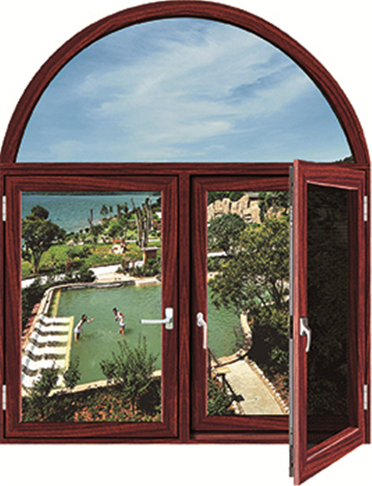 High Performance Wooden Colored Break Bridge Window with Mosquito Net