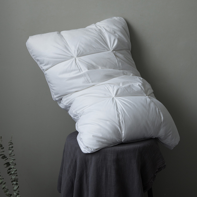 Popular Cotton Cover Duck Down and Feather Three Layers Gusset Pillow