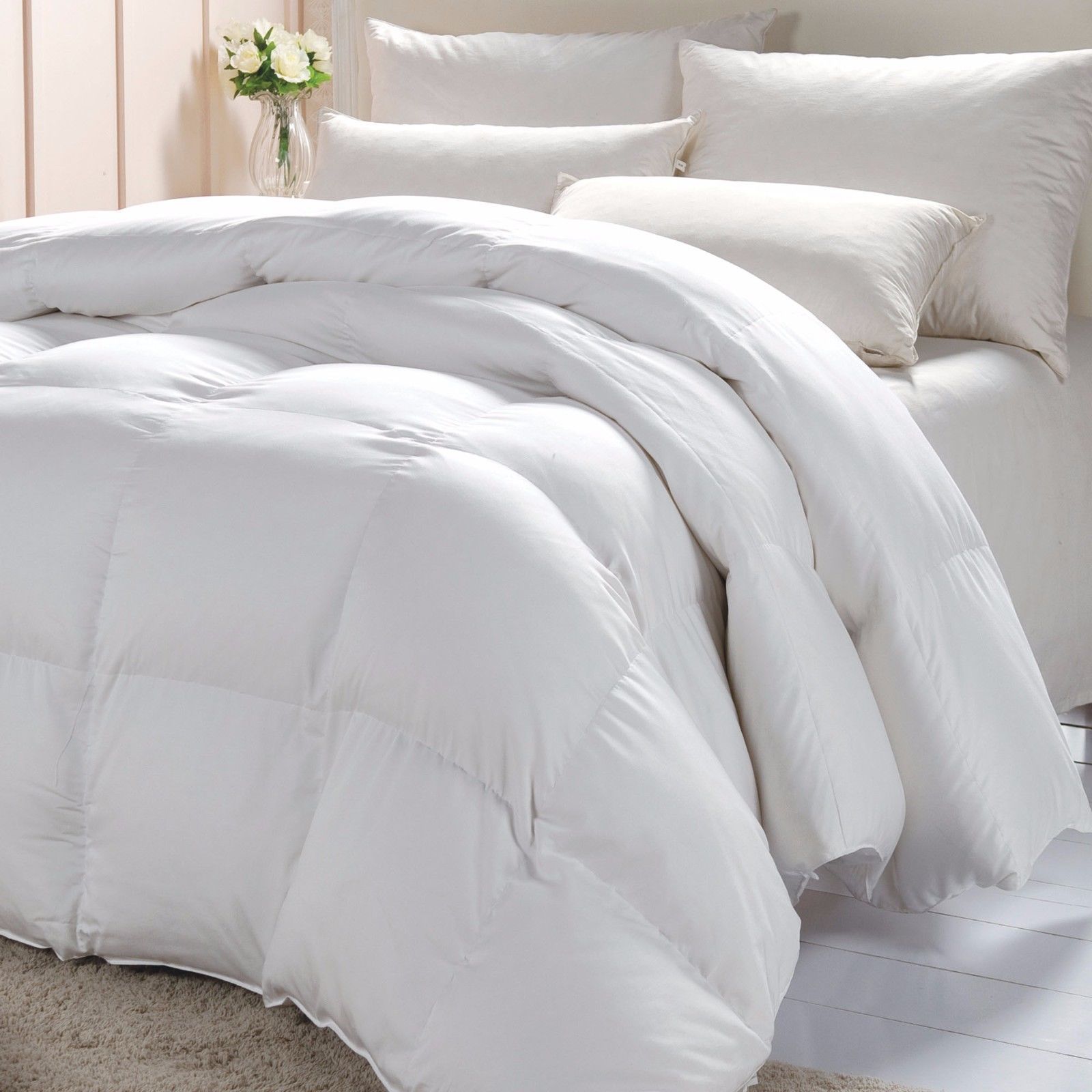 New White 85% Goose Feather & 15% Down Duvet Quilt