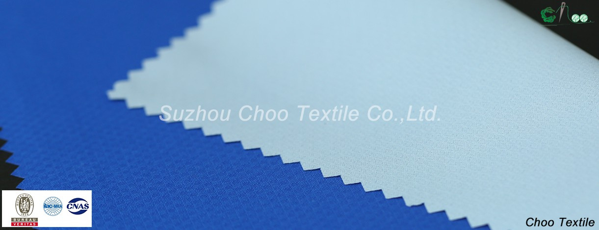 100% Polyester White Coating Semi-Dull Pongee for Down Jacket Fabric