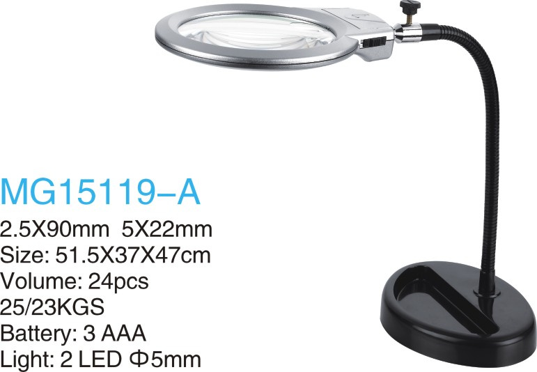 5X22mm/2.5X90mm LED Magnifier with Table Stander