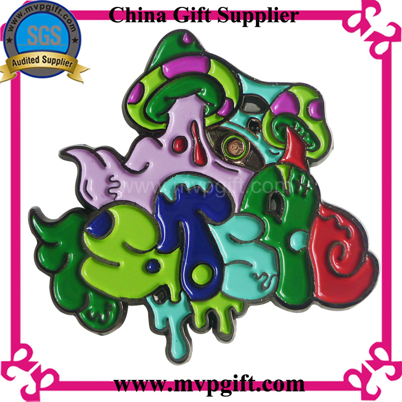 Metal Enamel Pin Badge with Glow in Dark