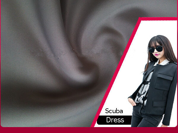 Polyester DTY Dyed Knit Scuba Interlock Textile