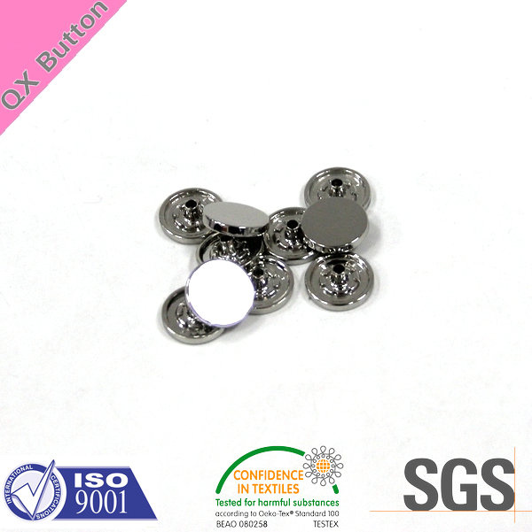 Silver Color Jean Jacket Tack Jeans Button