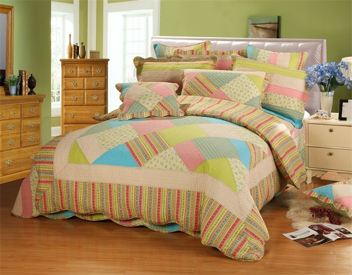 100% Cotton Bedspread Printing Bedding Set