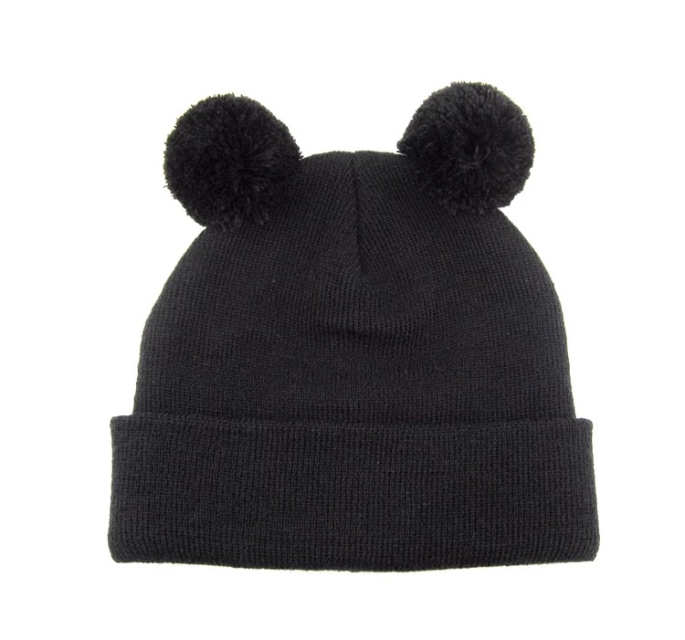 POM POM Beanie Hat Jacquard Knitted Hat
