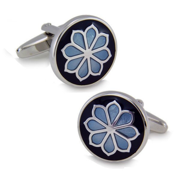 Custom Metal Flower Cuff Links for Promotion Gift (A9)