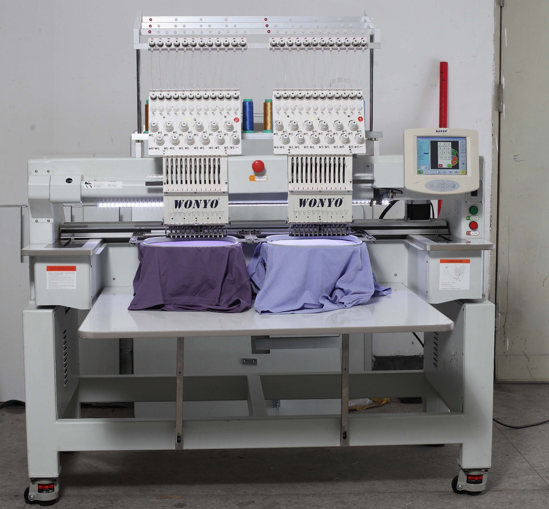 Commercial 2 Head Multi Needle Embroidery Machine for Sale Wy1202c