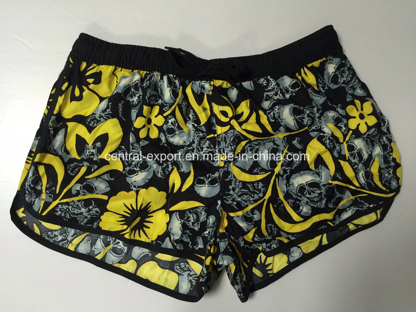 Oeko-Tex Full Elastic Waist Polyester Patterned Lady Board Short Swimwear
