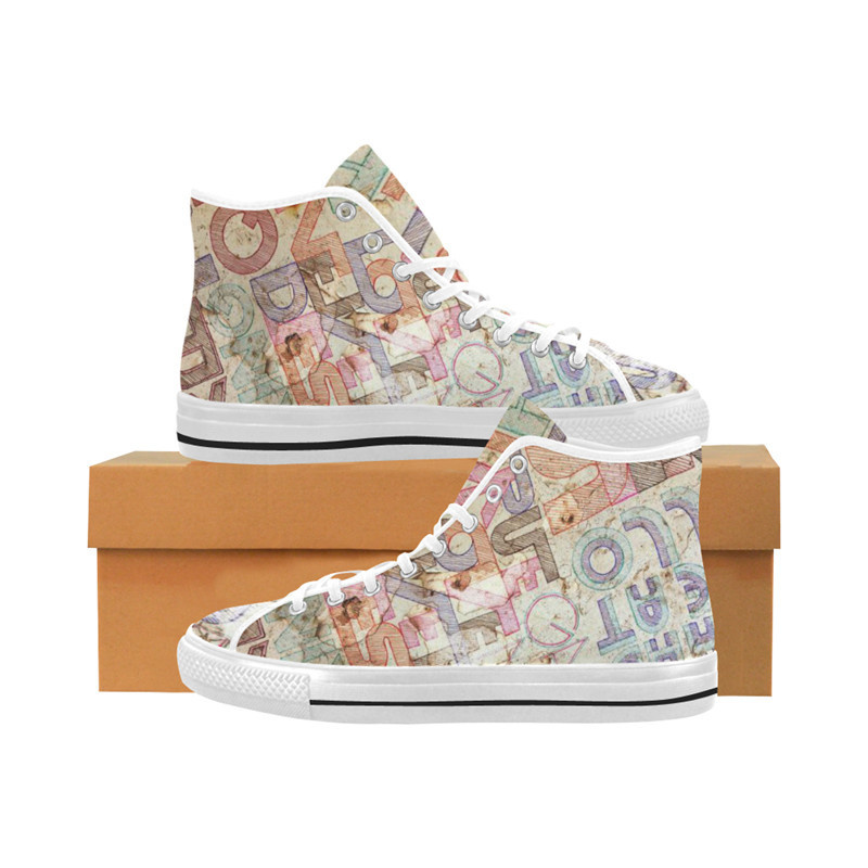 Sublimation Print Shoes Classic Hi Cut Canvas Sneaker Custom Make Shoes