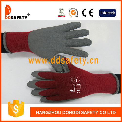 Ddsafety 2017 String Knitted Foam Latex Coated Safety Gloves