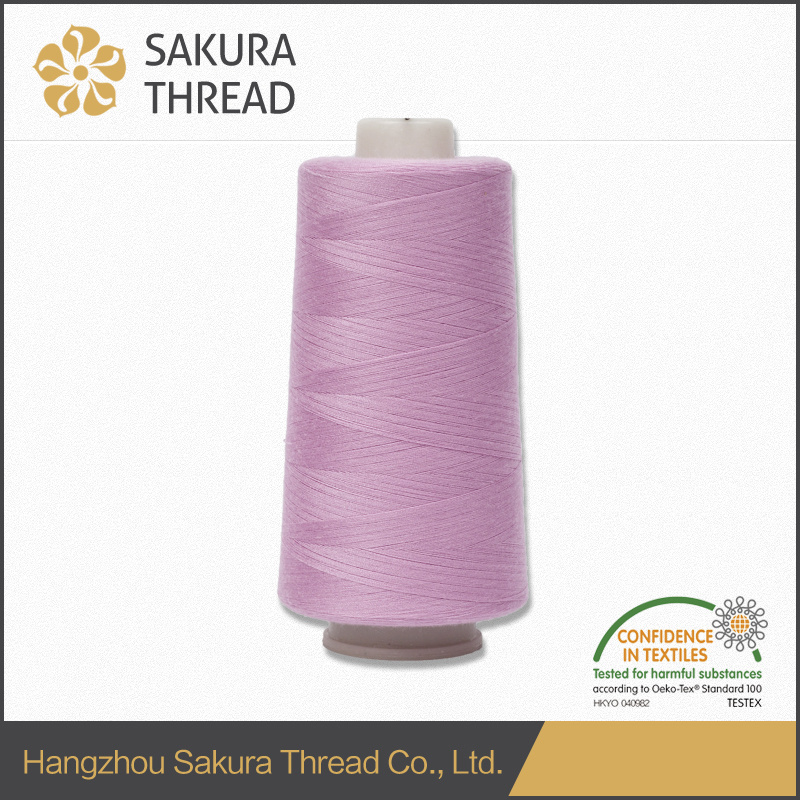 High Grade Spun 100% Polyester Thread for Shoes Sewing with Certificate Oeko-Tex