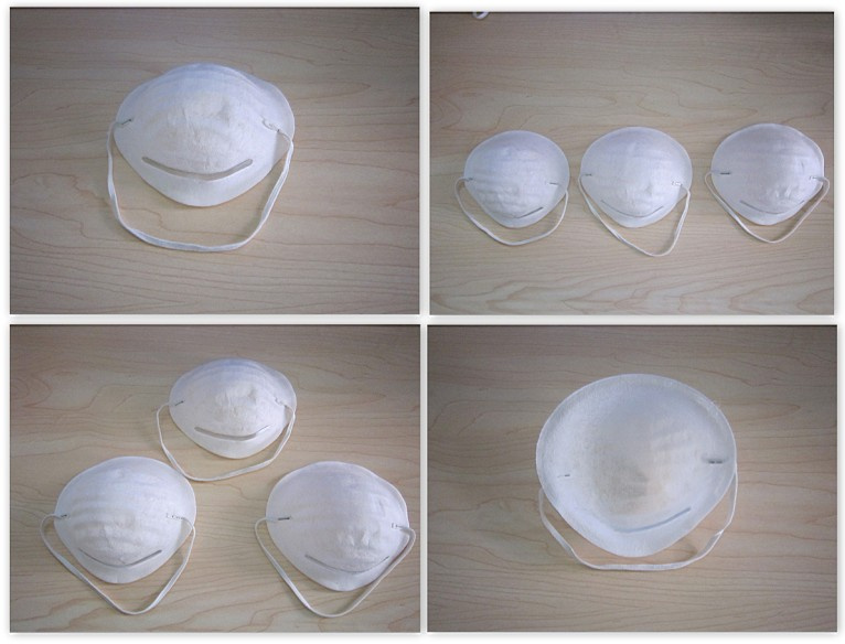 White Cup Shape Face Mask for Construction