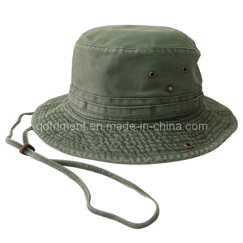 Washed Cotton Canvas Leisure Fisherman Bucket Hat (TMBH2021)