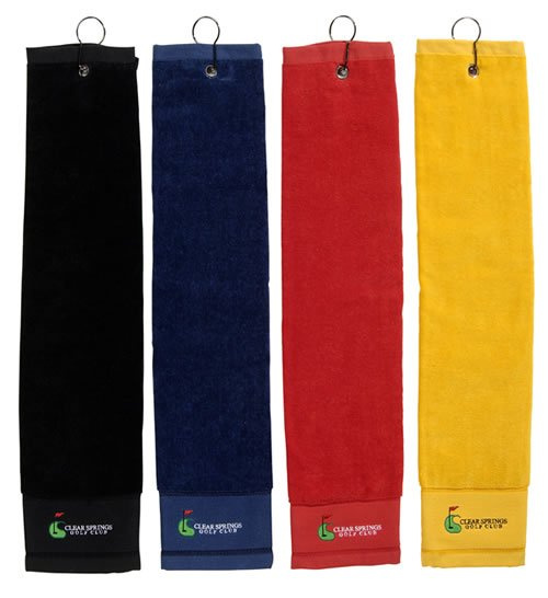 Colorful Printed Golf Towel with Hook