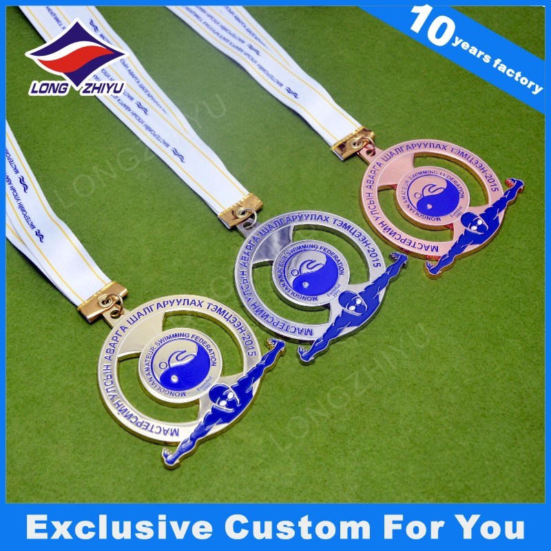 High Quality Sports Metal Medal with Ribbon