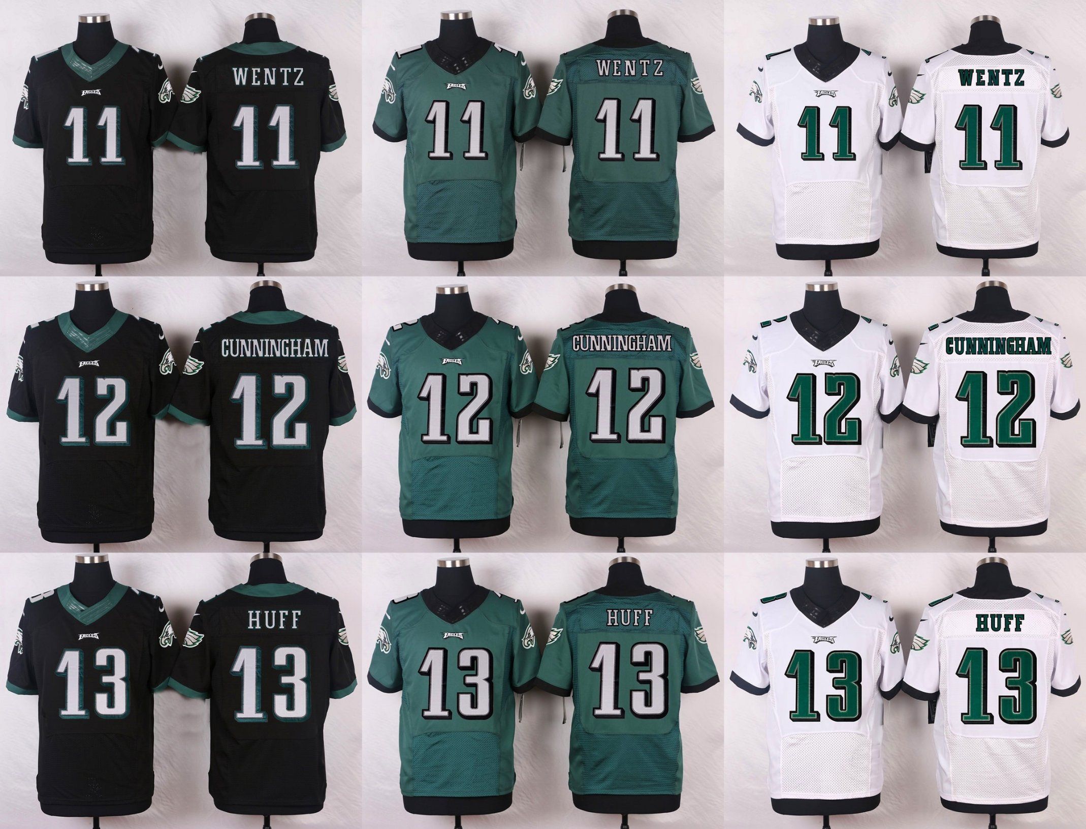 Carson Wentz Randall Cunningham Josh Huff Football Customized Jerseys