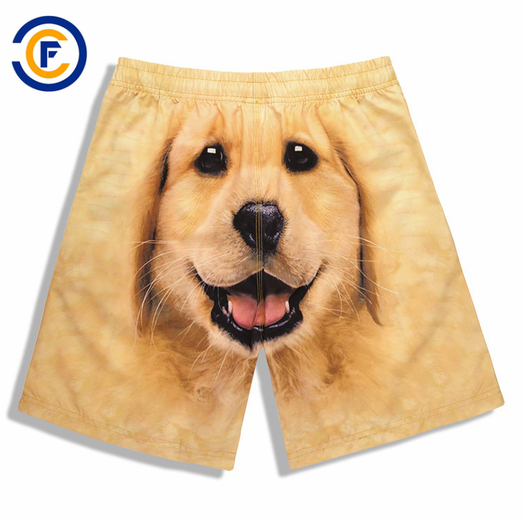 Oeko-Tex Full Waist Polyester Patterned Men Board Short Swimwear
