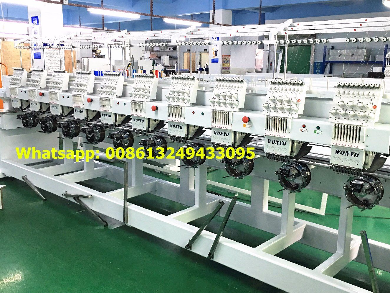 Wonyo 8 Heads Embroidery Machine Price with 10