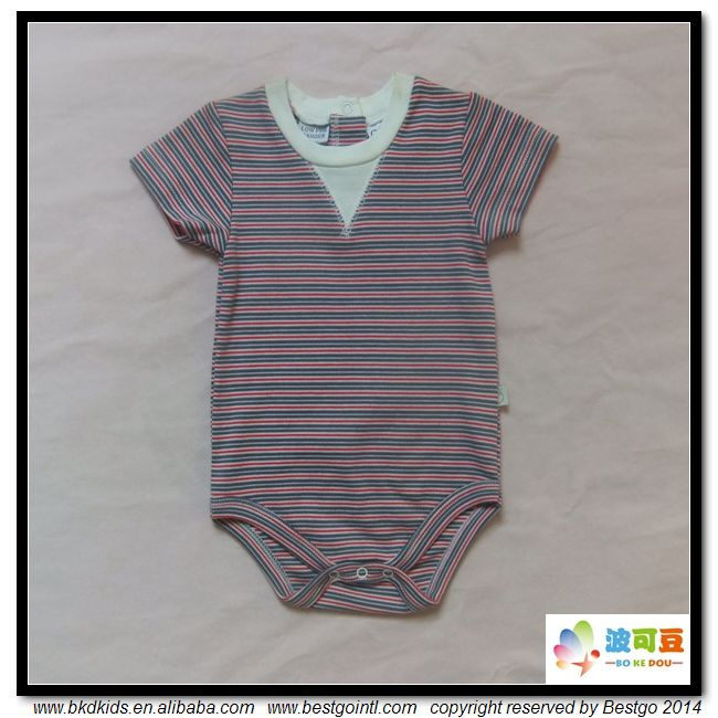 Stripe Printing Baby Clothes OEM Baby Onesie