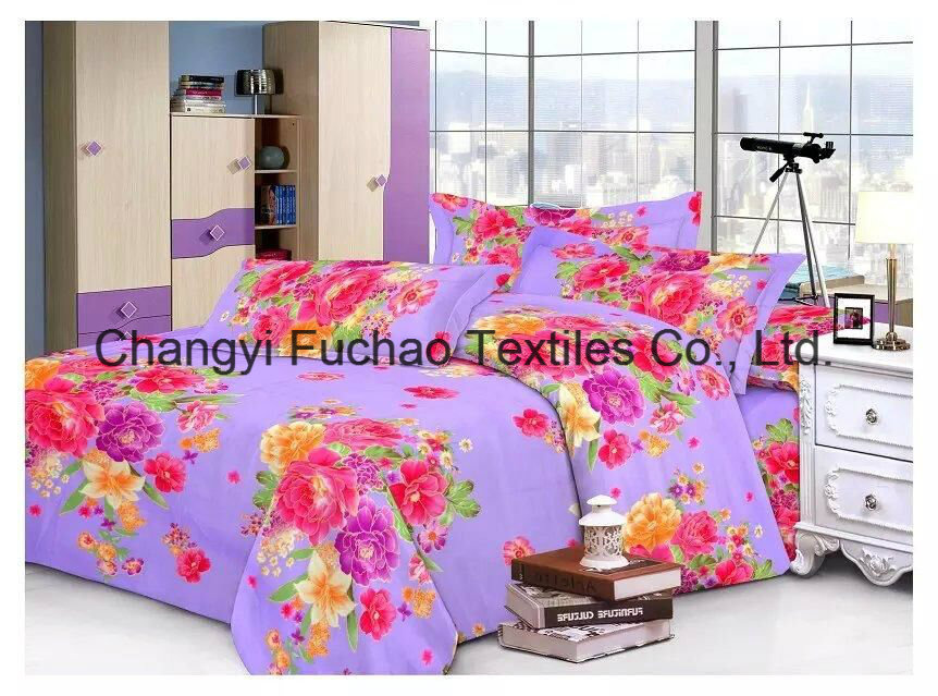 Poly/Cotton King Size Home Textile Bedding Set/ Bed Sheet