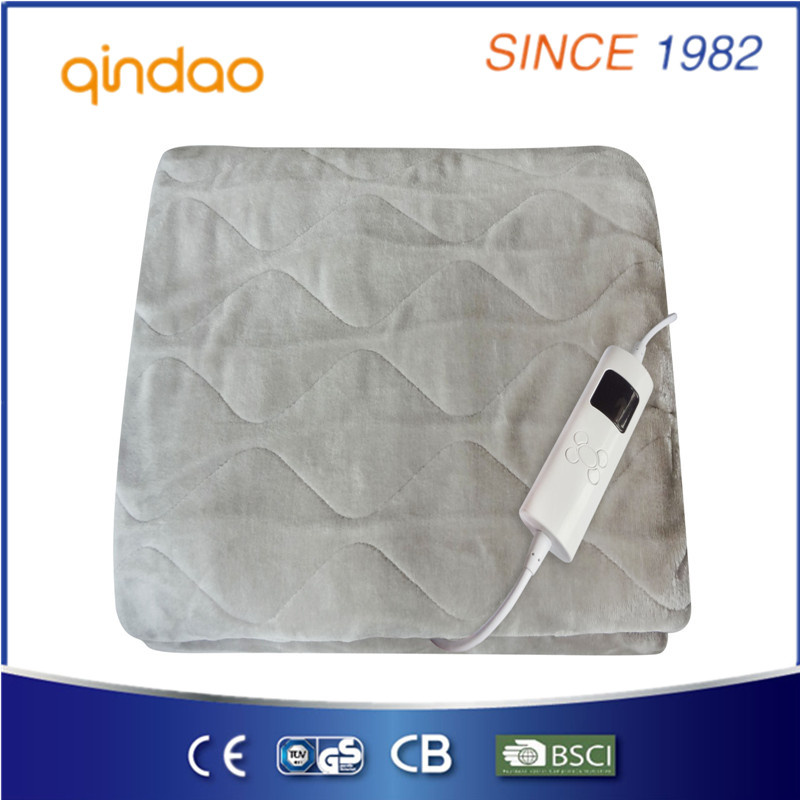 Key Operation Soft Fleece Electric Over Blanket with Temperature Thermostat