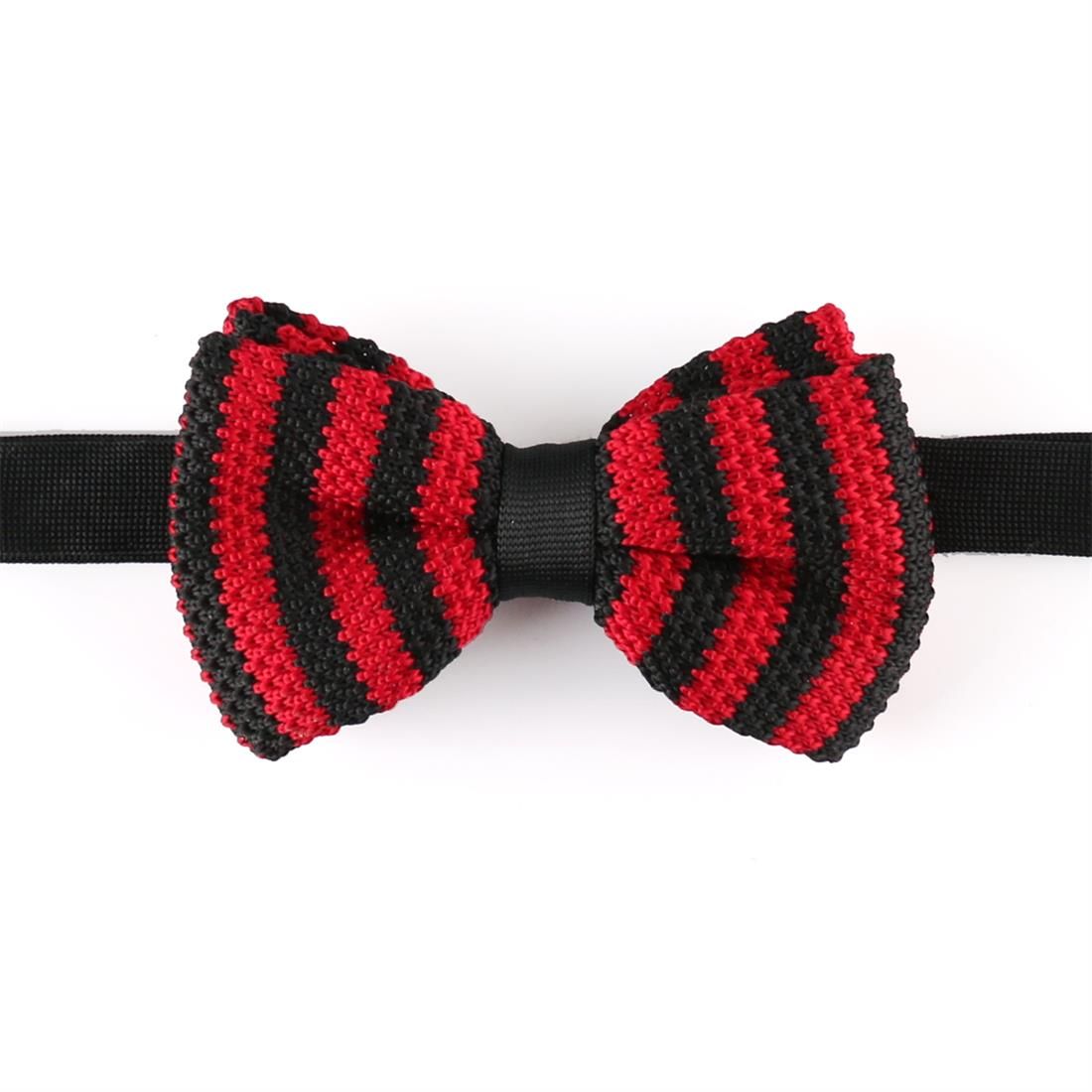 Custom Made Bow Tie Classic Polyester Striped Knitted Men's Bow Tie (YWZJ 52)
