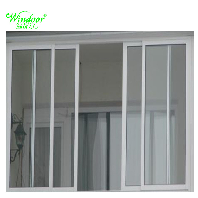 White Frame Color Aluminum Sliding Window with Mosquito Net
