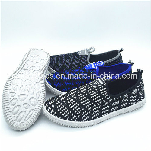 Hotsale Women Slip-on Casual Shoes Injection Canvas Shoes Factory (XY1209-02)